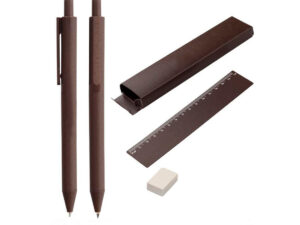 Set minas gerais: bolígrafo, regla, goma de borrar y caja 3 Set minas gerais: bolígrafo, regla, goma de borrar y caja personalizable, vista 2
