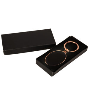 Llavero ovalado encobrizado negro Sam personalizable, vista 3