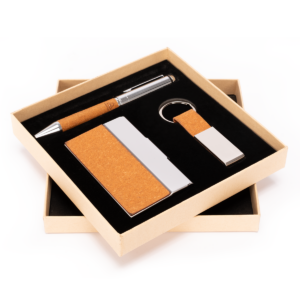 Set toraja: bolígrafo, llavero y porta tarjetas personalizable