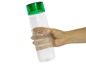 botella de agua bos 5422 verde mano agua