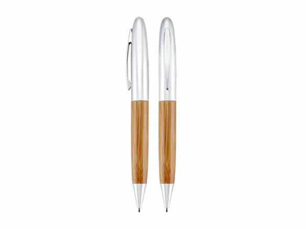 Bolígrafo corporativo de metal y bamboo bpp-45-1