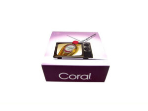 Caja publicitaria lanzamiento nuevo Coral