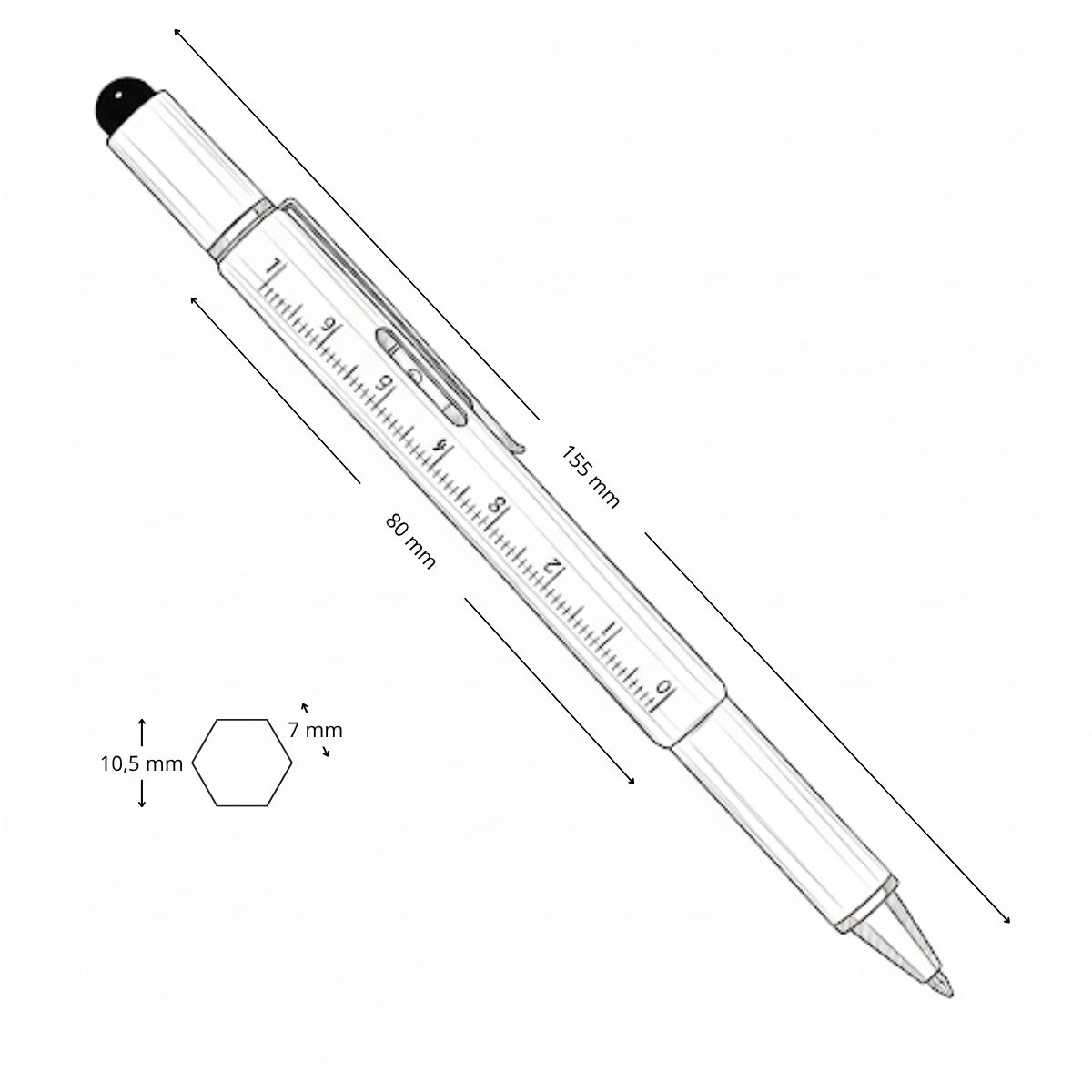 Bolígrafo MINDO con Regla y Destornilladores - Imagen 6