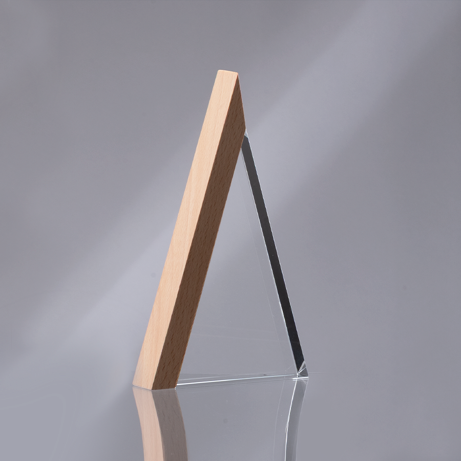 Trofeo Galvano de Madera y Cristal Triangle 5 Trofeo Galvano de Madera y Cristal Triangle - Imagen 5