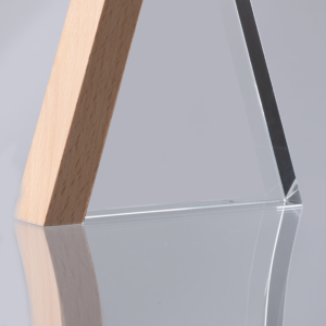 Trofeo Galvano de Madera y Cristal Triangle personalizable, vista 8