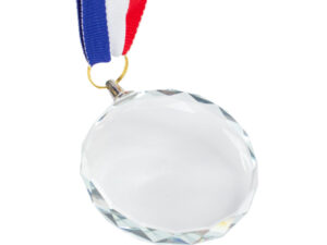 Trofeo galvano de madera y cristal