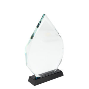 Trofeo galvano de cristal gota personalizable