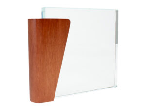 Trofeo galvano de madera y cristal 7 A81 11 2 2