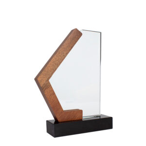 Galvano de madera, mármol y cristal personalizable
