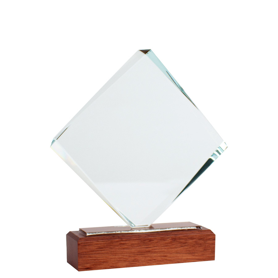 Trofeo galvano de madera y cristal 1 Trofeo galvano de madera y cristal
