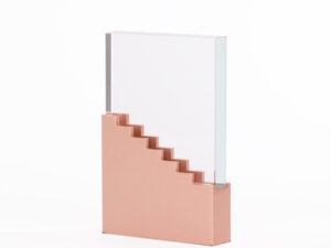 Trofeo de Acero Encobrizado y Cristal Ladder