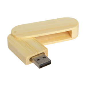 Pendrive 64gb de bamboo personalizable, vista 4