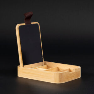 Caja organizadora de bamboo con espejo - Imagen 9