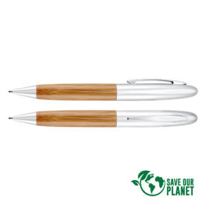 Bolígrafo bamboo metál personalizable