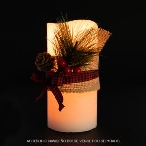 Vela LED 15x7.3cm personalizable, vista 3