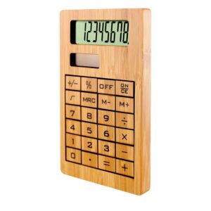 Calculadora bamboo personalizable, vista 3