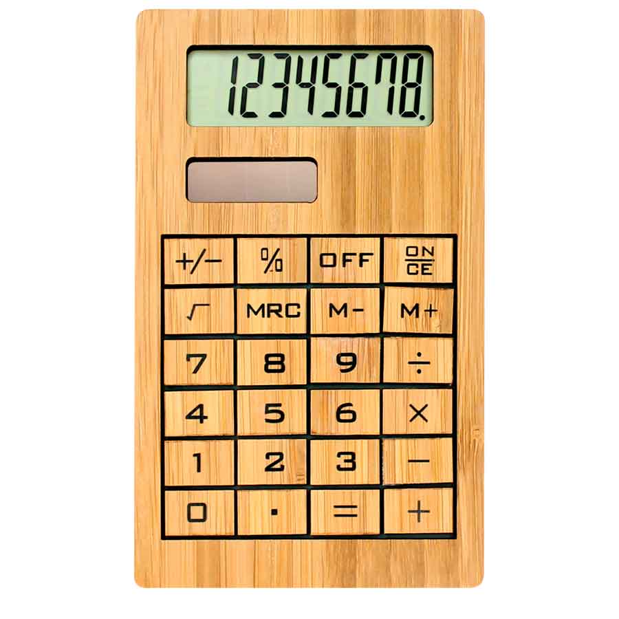 Calculadora solar de bamboo 1 Calculadora solar de bamboo