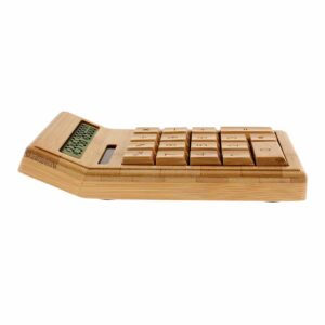 Calculadora solar bamboo personalizable, vista 2
