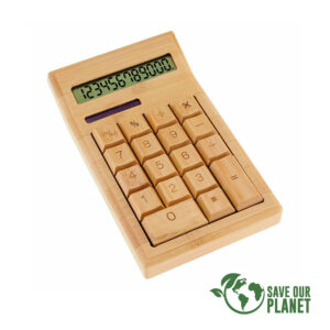Calculadora solar bamboo personalizable