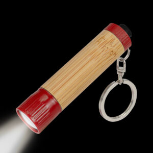 Llavero Linterna Bamboo 14 Llavero-linterna LED cuerpo bamboo personalizable, vista 5