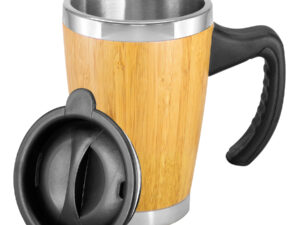 Mug de bamboo con asa plástica 400cc