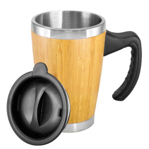 Mug de bamboo asa plástica 4 Mug de bamboo asa plástica personalizable, vista 2