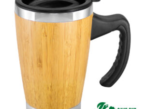 Mug de bamboo asa plástica personalizable