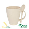 Mug de caña de trigo con cuchara 400cc 21 B76 Principal3