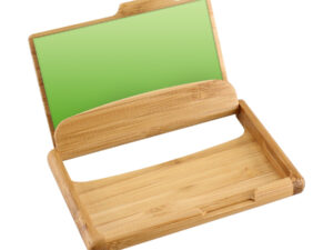 Tarjetero de bamboo 6 Tarjetero de bamboo personalizable, vista 3
