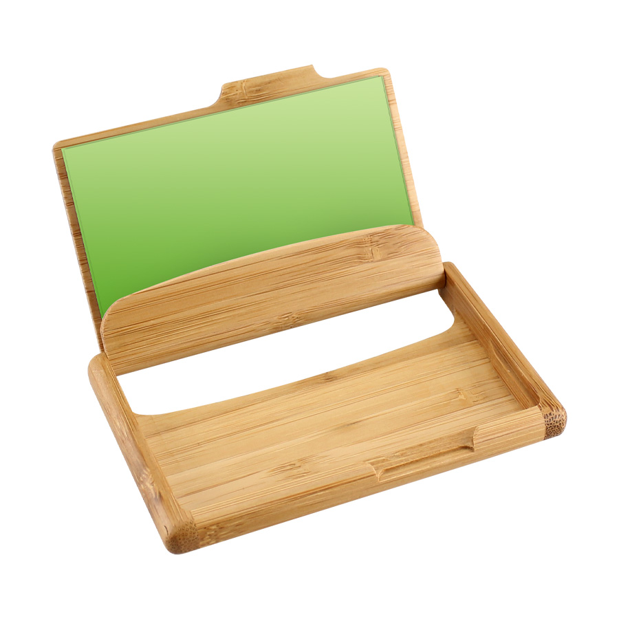 Tarjetero de bamboo 3 Tarjetero de bamboo personalizable, vista 3
