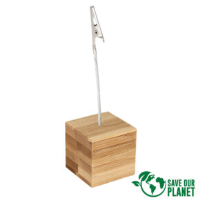 Memo clip bamboo personalizable
