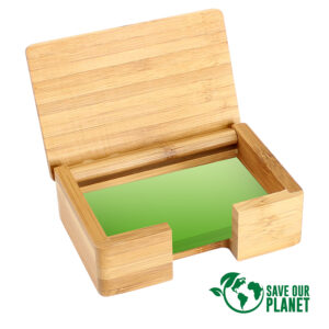 Tarjetero escritorio de bamboo personalizable