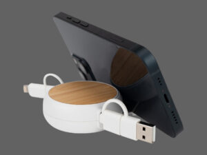 Connect multicargador retráctil 4 en 1 de abs/bamboo 14 B84 01 4