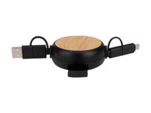 Connect multicargador retráctil 4 en 1 de abs/bamboo 19 B84 08 6