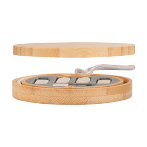 Connect multicargador 6 en 1 de bamboo y trigo. personalizable, vista 3