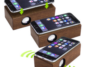 Parlante grande inducción madera nogal