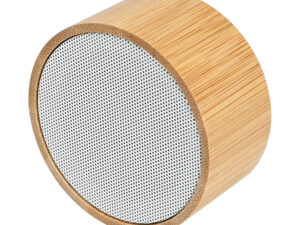 Parlante altavoz bluetooth de bamboo flow personalizable, vista 3