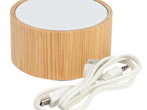 Parlante altavoz bluetooth de bamboo flow personalizable, vista 2