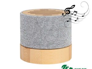 Parlante Altavoz de Bamboo y tela RPET