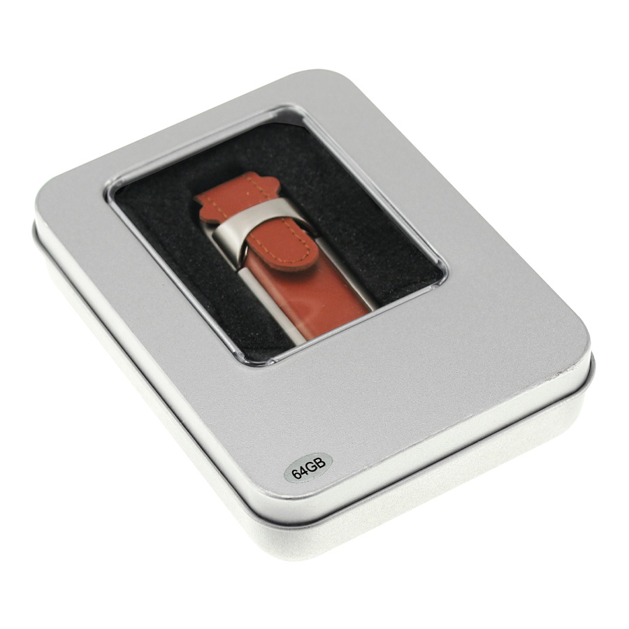 Pendrive de metal y cuero 4 Pendrive de metal y cuero personalizable, vista 4