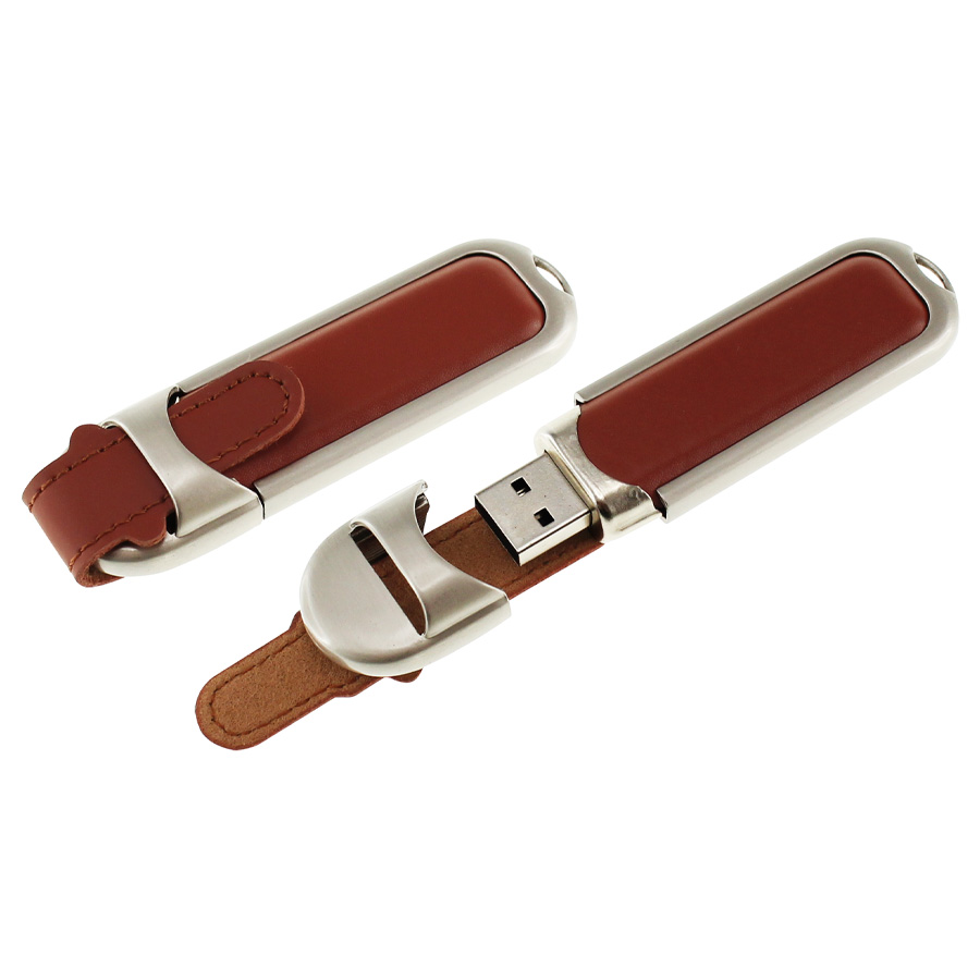 Pendrive de metal y cuero 5 Pendrive de metal y cuero personalizable, vista 5