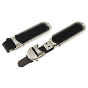 Pendrive de metal y cuero personalizable, vista 6