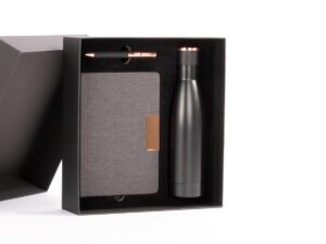 Set de Regalo EPIC negro con detalles encobrizados.