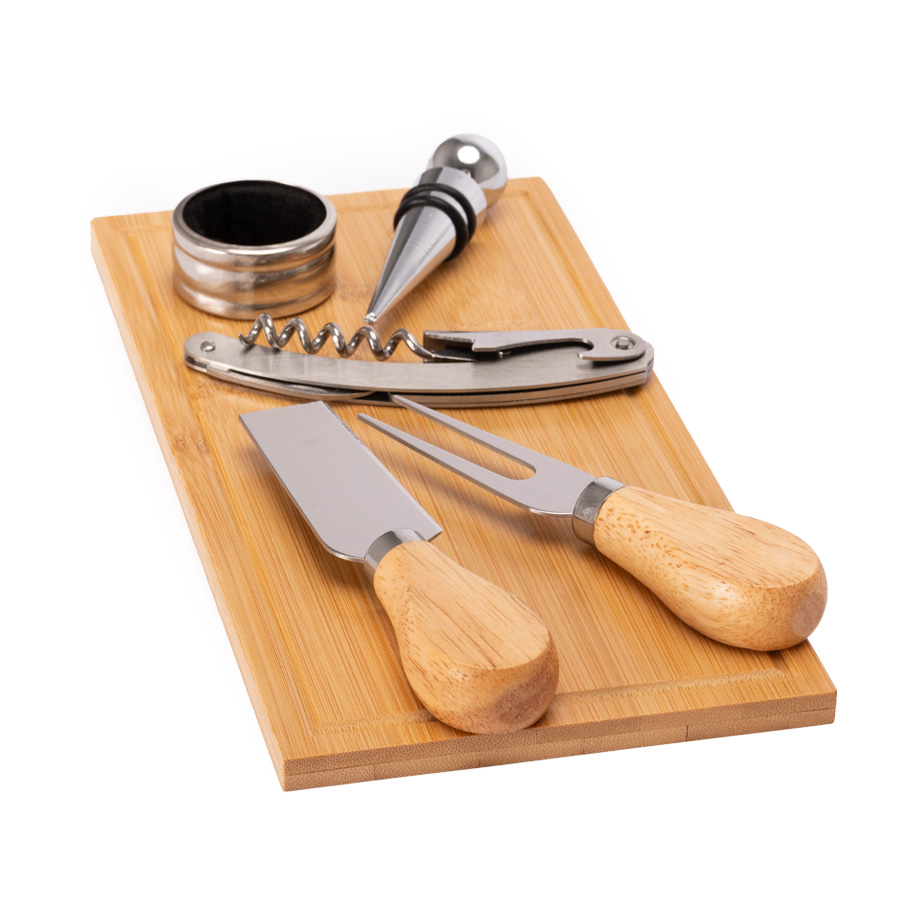 Set wine & cheese futrono de bamboo 7 Set wine & cheese futrono de bamboo personalizable, vista 7