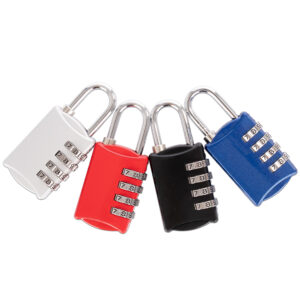 Candado met&aacute;lico clave 4 d&iacute;gitos personalizable, vista 7
