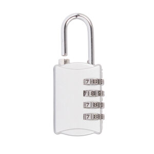 Candado met&aacute;lico clave 4 d&iacute;gitos personalizable, vista 2