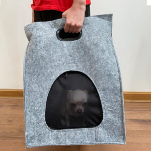 Bolso de fieltro porta mascota personalizable