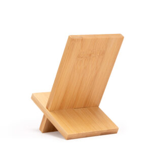 Base soporte bamboo para tablet y celular personalizable, vista 2