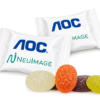 Dulce fruta surtida en sachet con logotipo