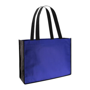 Bolsa ecol&oacute;gica bicolor personalizable, color azul